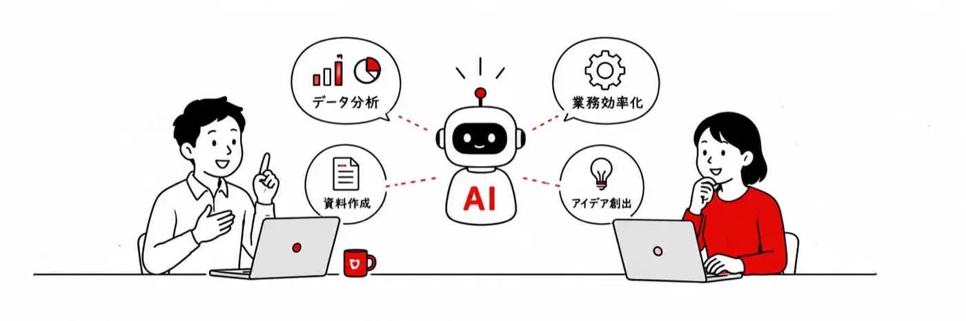 AI活用について打ち合わせをする様子