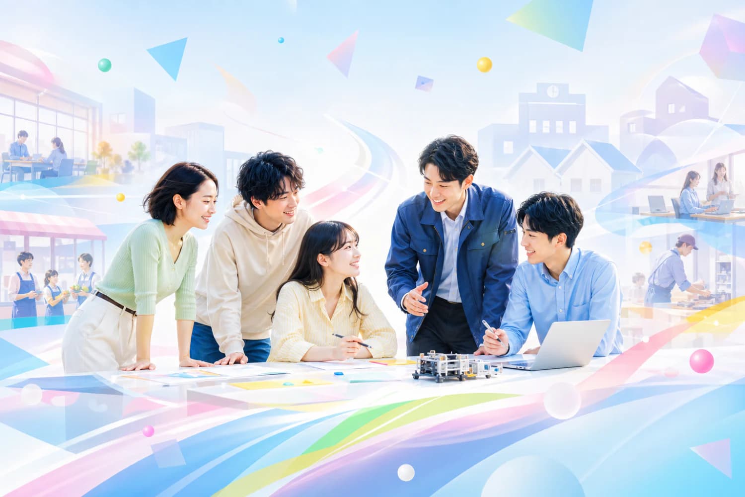 若者と地域企業が職場体験を通じてつながるシゴトズカンのイメージ